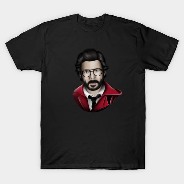 La casa de papel - El profesor T-Shirt by showmetype